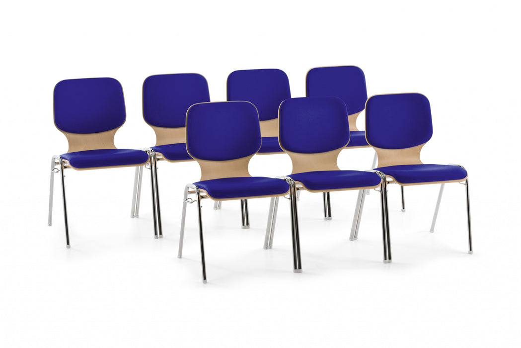 mayer | Stapelstuhl myDARIO | Mittelblau | Gestell Chrom