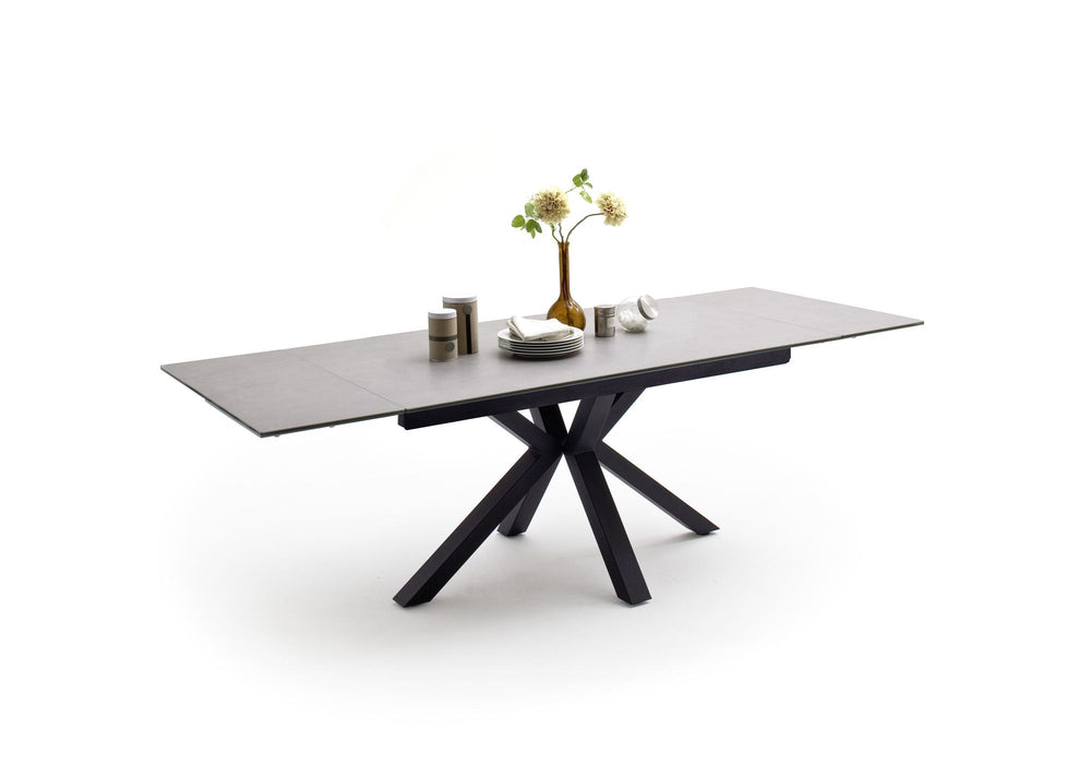 MCA | NAGANO ESSTISCH        HG | 160(240)X90CM,TP:KERAMIK | HELLGR.S[ULE:MET.SCHW MAT