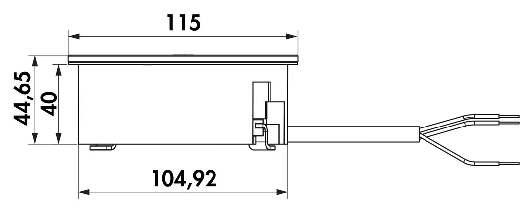Naber | Twist 2 Doppelsteckdose | Einbausteckdosenelemente | eckig | L 115 | B 115 | T ca. 45 mm | schwarz matt