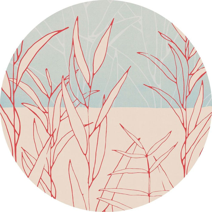 Komar | Selbstklebende Vlies Fototapete/Wandtattoo | Grassland | Größe 125 x 125 cm