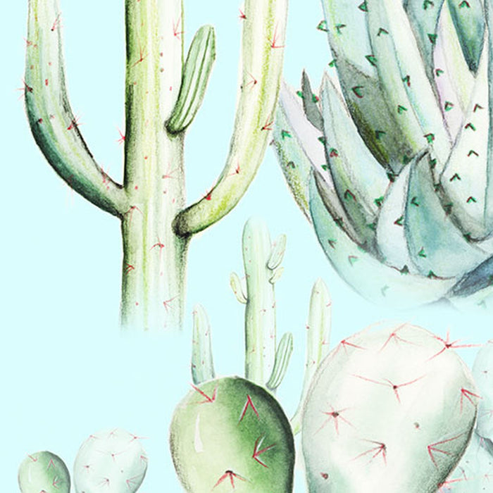 Komar | Vlies Fototapete | Cactus Blue | Größe 200 x 250 cm