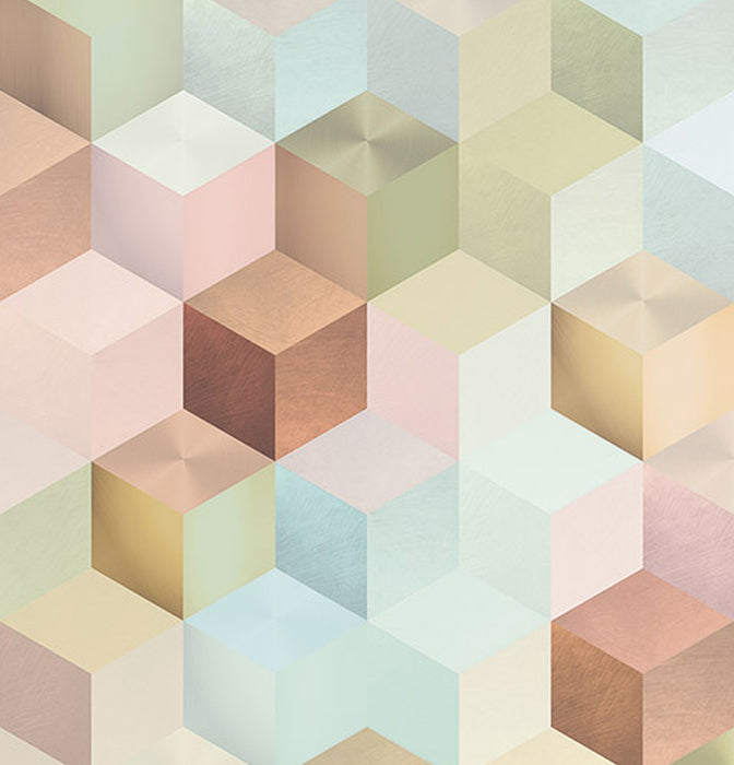 Vlies Fototapete | Cubes Panel | Größe 100 x 250 cm