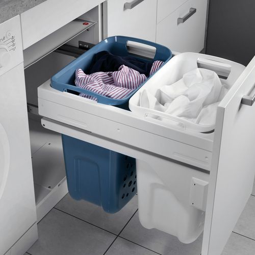 Tidy Wäschebehälterauszug 450 | Schrankausstattung | weiß/hellblau