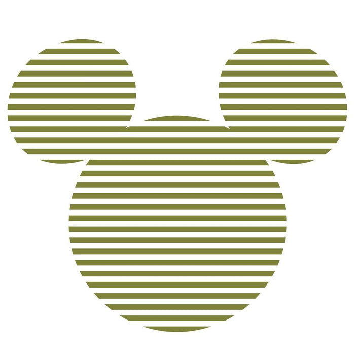 Komar | Selbstklebende Vlies Fototapete/Wandtattoo | Mickey Head Stripes | Größe 125 x 125 cm