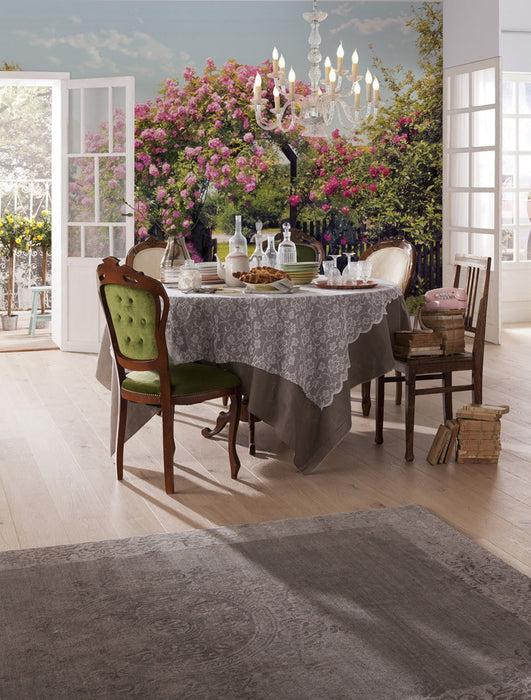 Papier Fototapete | Rose Garden | Größe 368 x 254 cm