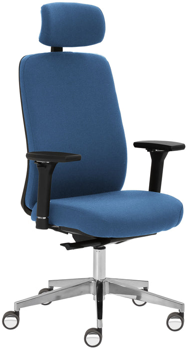 Mayer | Drehstuhl 2229 | Blau | Gestell Aluminium poliert