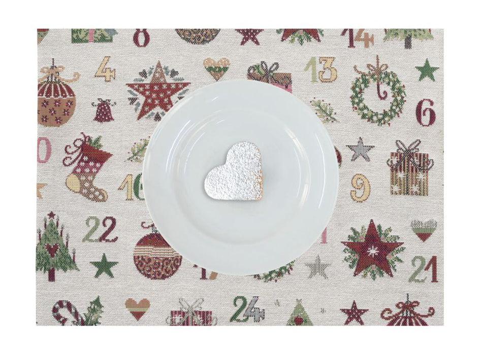 Apelt | 9535 | Platzset | 32x45 | natur / rot / grün