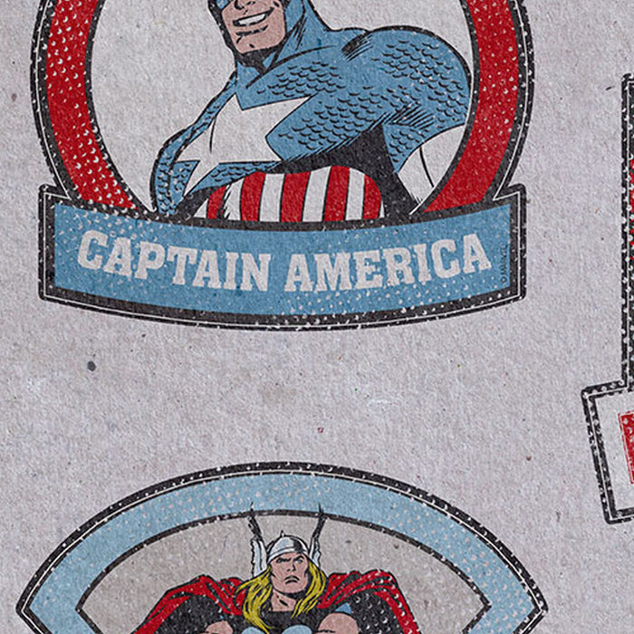 Komar | Wandtattoo | Avengers Badges  | Größe 50 x 70 cm
