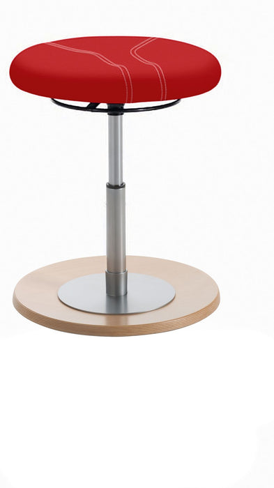 Mayer | Kinderpendelhocker mit Tellersitz rund 1111 | Rot | Gestell Buche