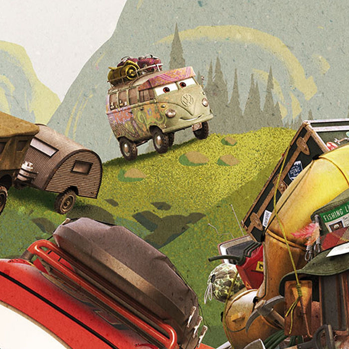 Vlies Fototapete | Cars Camping | Größe 200 x 280 cm