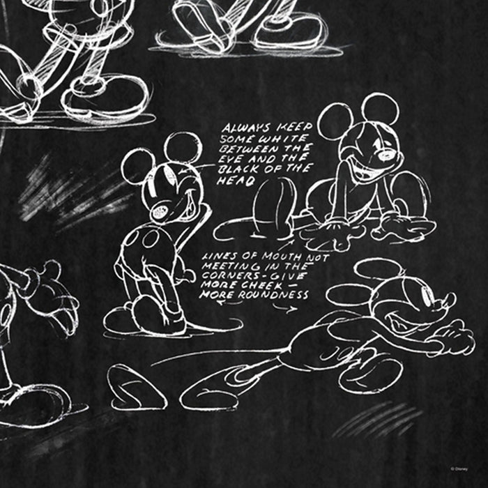 Vlies Fototapete | Mickey Chalkboard | Größe 120 x 200 cm