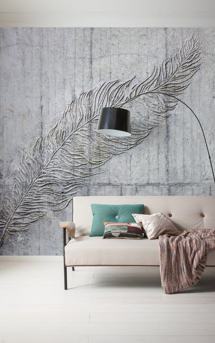 Vlies Fototapete | Betonfeder | Größe 300 x 250 cm