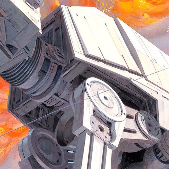 Vlies Fototapete | Star Wars Classic RMQ Hoth Battle AT|AT | Größe 500 x 250 cm