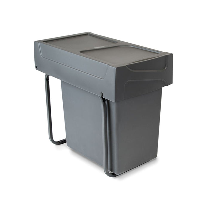 emuca 20L Recyclingbehälter Unterseitig Extrakt manuell Stahl Kunststoff Grau