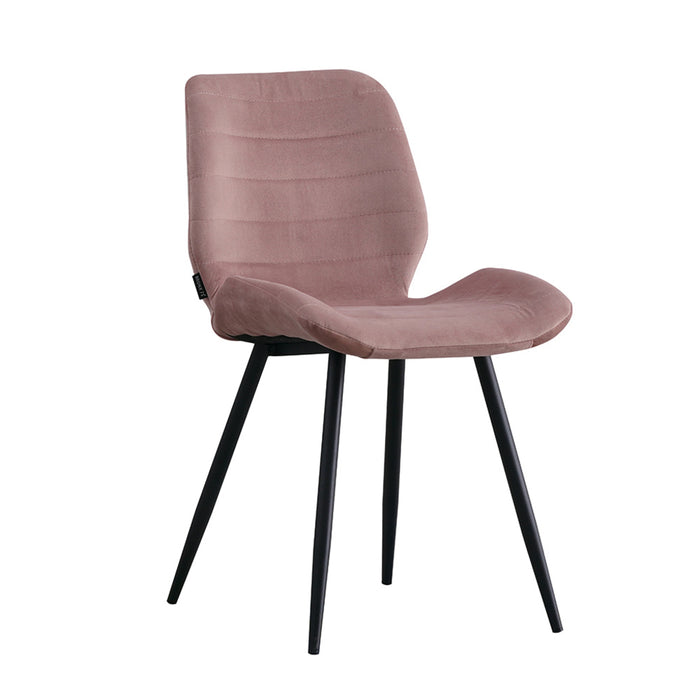 Naber | Step 1V | Stuhl | Gestell schwarz | Bezug rosa