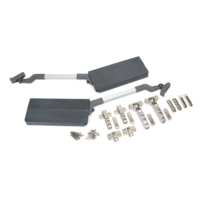 Kit Klappenstütze/Klappenhalter Agile Flap, 7,8-13kg, Stahl Kunststoff, Anthrazitgrau