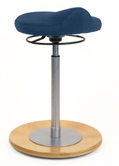 Mayer | Pendelhocker mit ergonomisch geformtem Komfortsitz 1101 | Blau | Gestell Buche