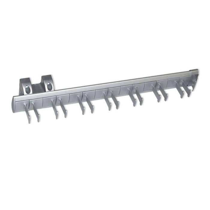 Ausziehbarer seiticher Gürtelhalter, Matt eloxiert, Kunststoff Aluminium