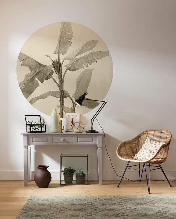 Selbstklebende Vlies Fototapete/Wandtattoo | Banana Plant | Größe 125 x 125 cm