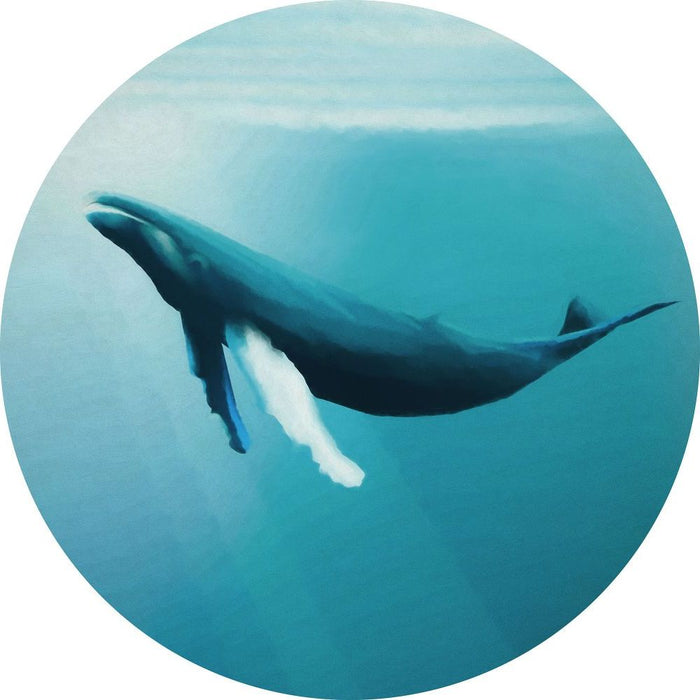 Komar | Selbstklebende Vlies Fototapete/Wandtattoo | Whale Watching | Größe 125 x 125 cm
