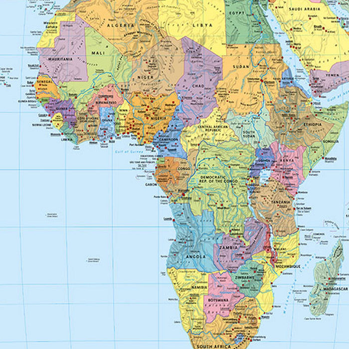 Papier Fototapete | World Map | Größe 270 x 188 cm