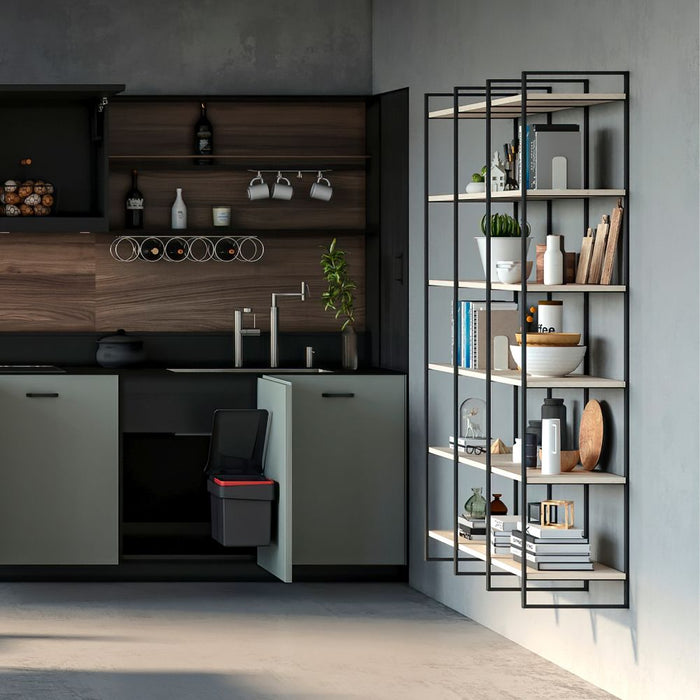 Satz Lader Regalrahmen Set, H 1790mm, Stahl, Schwarz lackiert