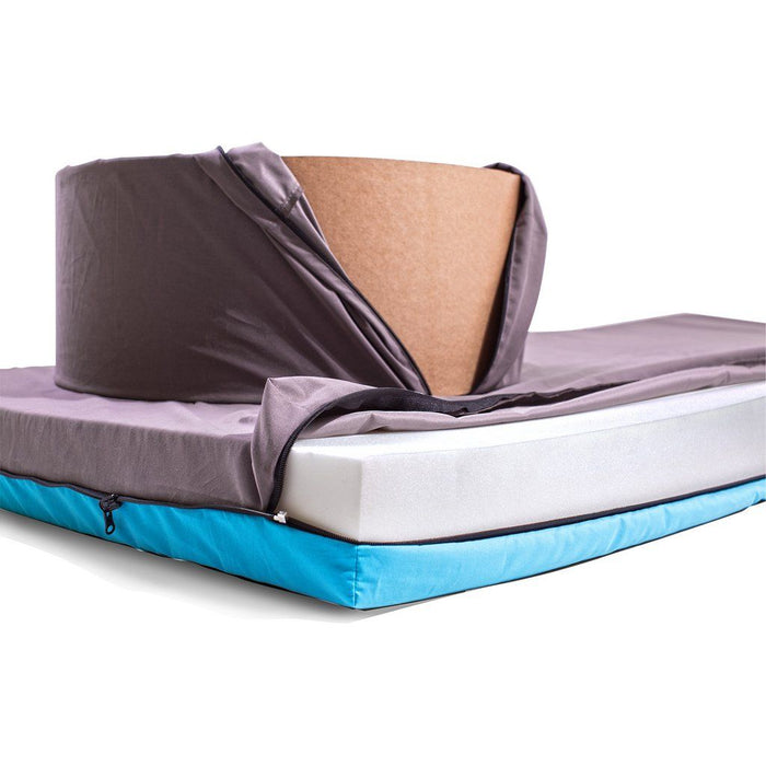Hometrend | Paq Bed "Ice" blau | Sessel Gästebett Matratze