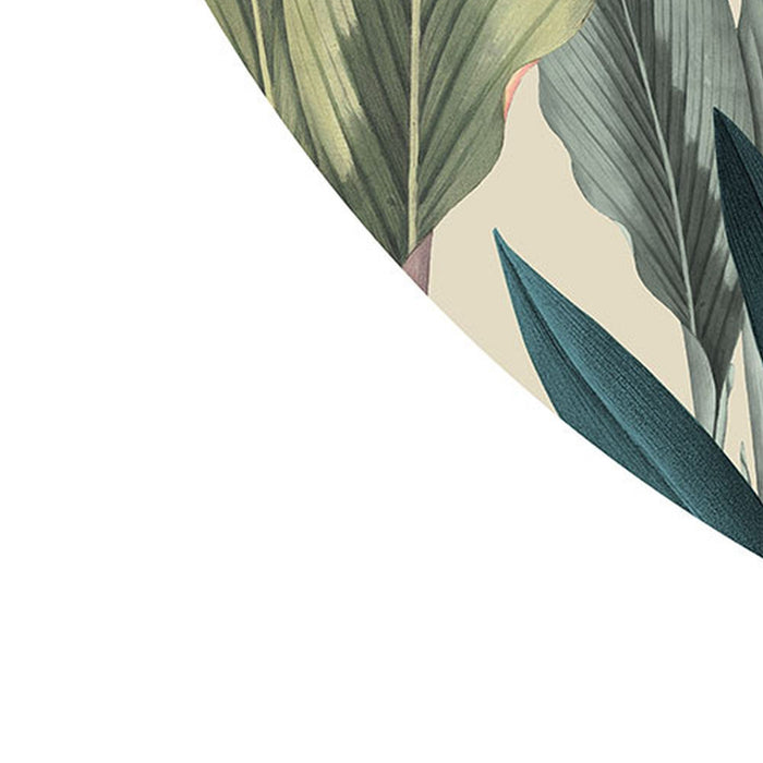 Komar | Selbstklebende Vlies Fototapete/Wandtattoo | Pale Leaves | Größe 125 x 125 cm