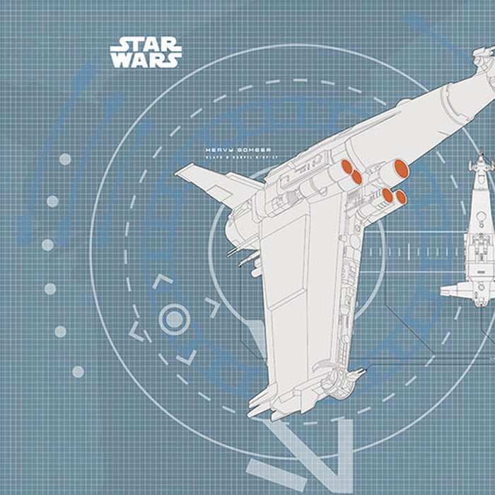 Papier Fototapete | Star Wars  – Technical Plan | Größe 368 x 254 cm