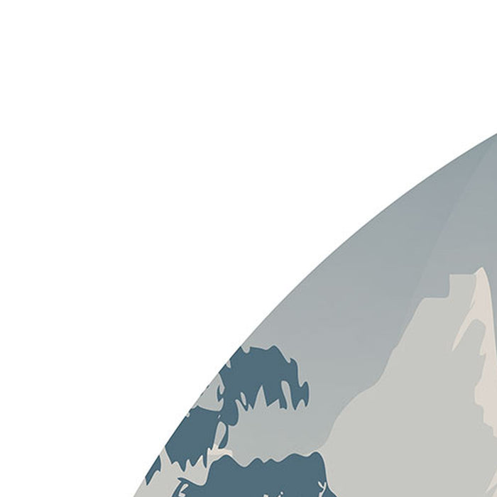 Selbstklebende Vlies Fototapete/Wandtattoo | Blue Valley | Größe 125 x 125 cm