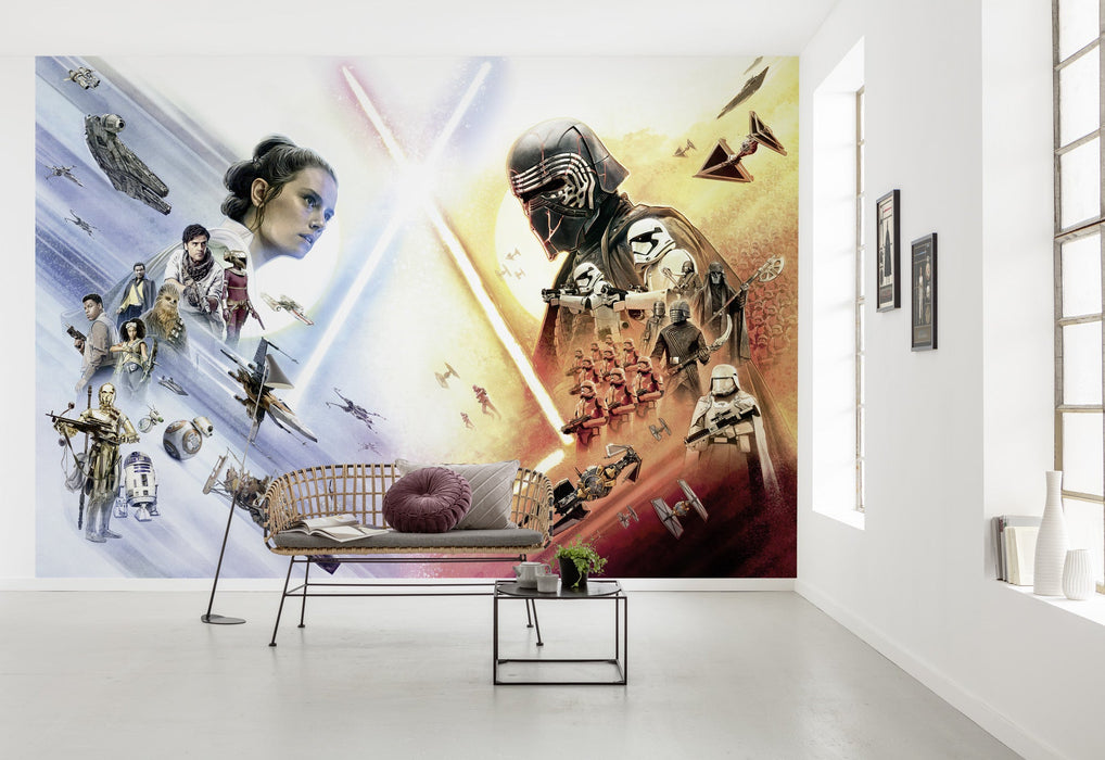 Papier Fototapete | STAR WARS EP9 Movie Poster Wide | Größe 368 x 254 cm