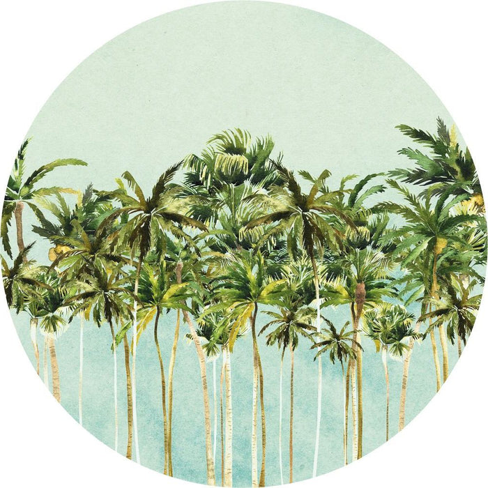Komar | Selbstklebende Vlies Fototapete/Wandtattoo | Coconut Trees | Größe 125 x 125 cm