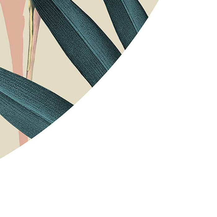 Komar | Selbstklebende Vlies Fototapete/Wandtattoo | Pale Leaves | Größe 125 x 125 cm