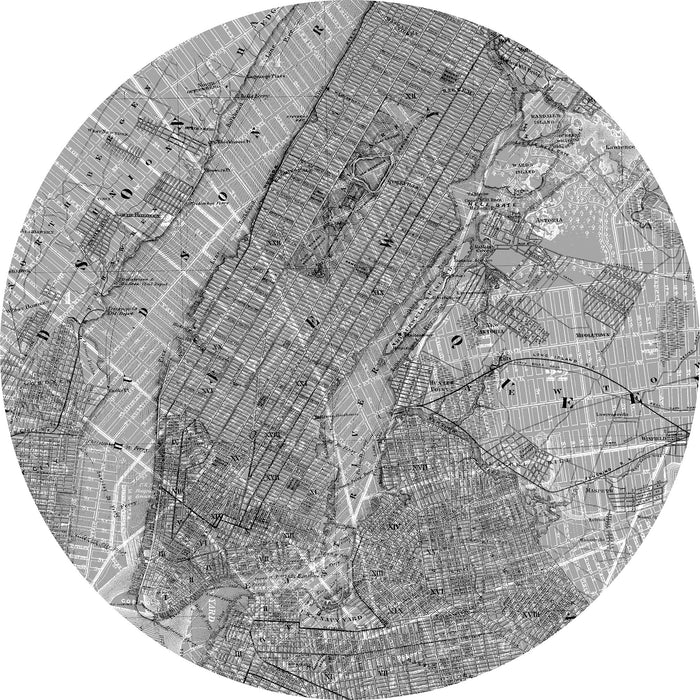 Komar | Selbstklebende Vlies Fototapete/Wandtattoo | Map | Größe 125 x 125 cm