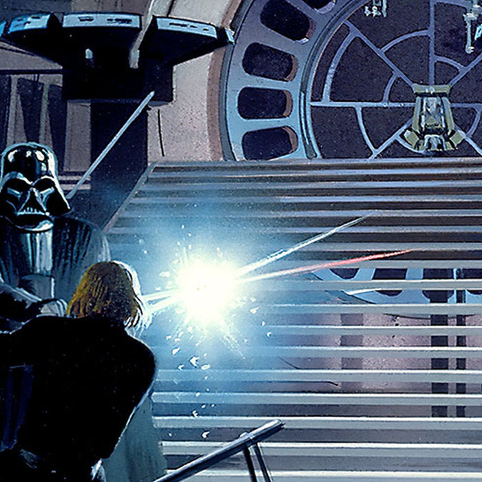 Vlies Fototapete | Star Wars Classic RMQ Duell Throneroom | Größe 500 x 250 cm