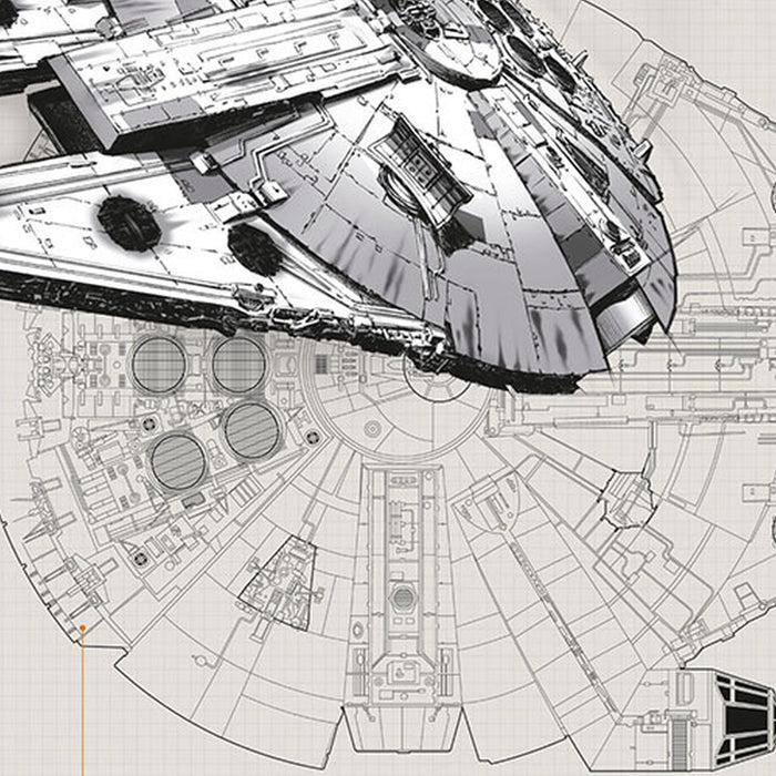 Papier Fototapete | STAR WARS Blueprints | Größe 368 x 254 cm