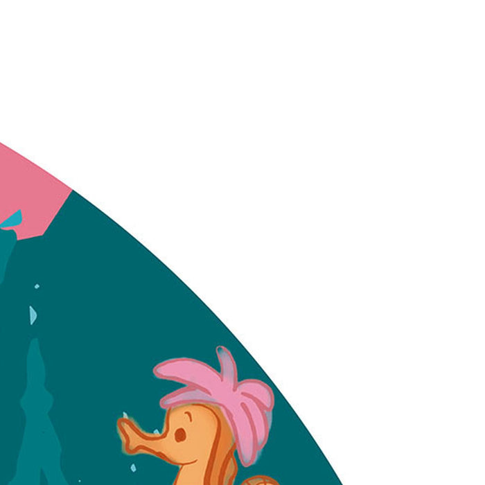 Selbstklebende Vlies Fototapete/Wandtattoo | Ariel Happy Coral | Größe 125 x 125 cm