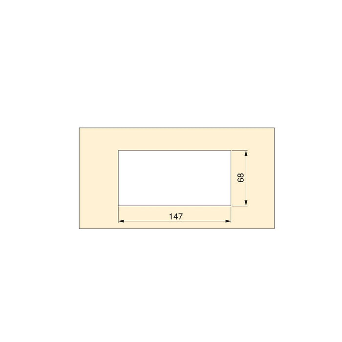 emuca Kabeldurchlass Tische rechteckig 159 x 80 mm Einbetten Alu Matt eloxiert 5