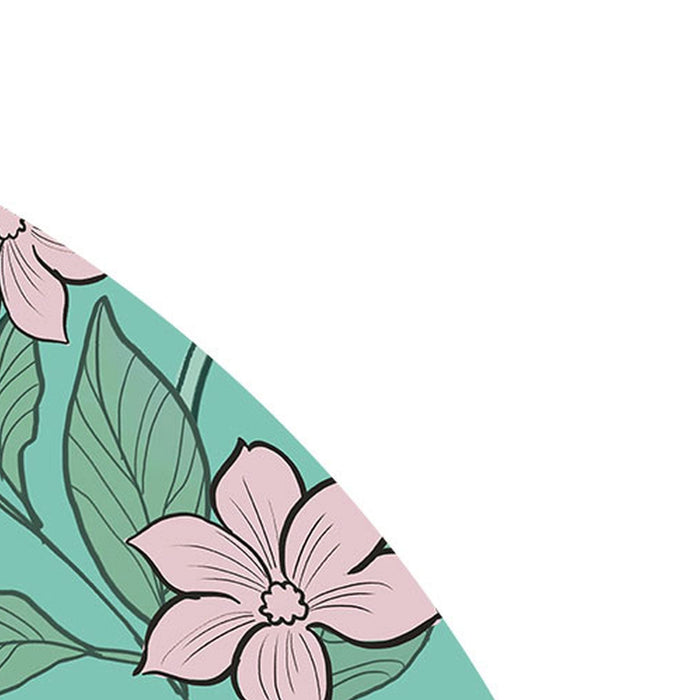 Selbstklebende Vlies Fototapete/Wandtattoo | Jasmin Elegant MInt  | Größe 125 x 125 cm