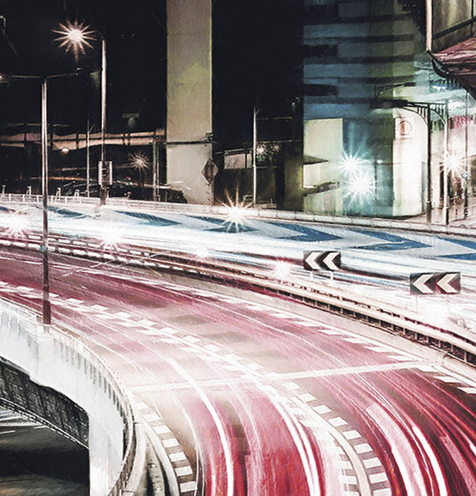 Vlies Fototapete | Speed Painting Panel | Größe 100 x 250 cm