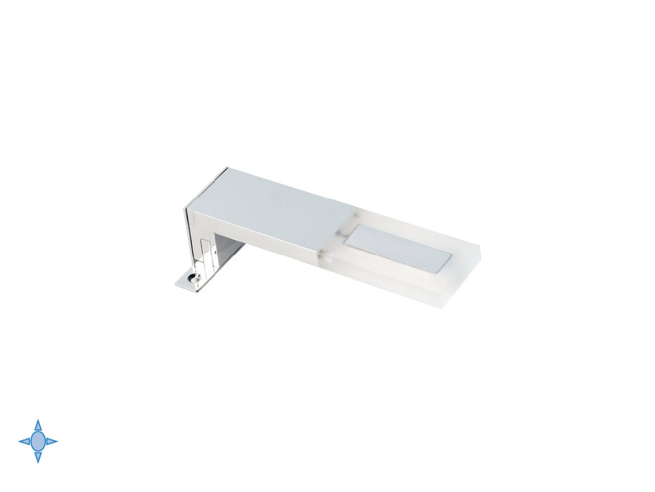 emuca LED-Anbauleuchte für Badspiegel, 40 mm, IP44, kaltes weißes Licht, Alumini