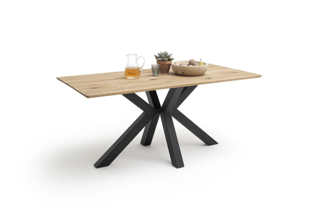 MCA | ANTIGUA ESSTISCH | 220x100 CM BALKENEICHE MA | DGL, METALLFUSS