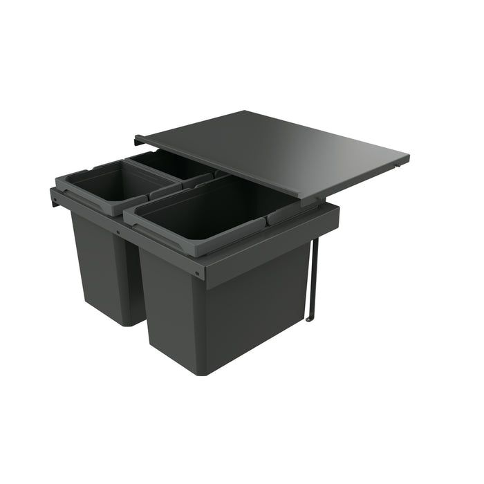 Naber | Cox Stand-UP® 350 S/600-3 | Abfallsammler für vorhandene Auszüge | ohne Biodeckel | anthrazit | H 350 mm