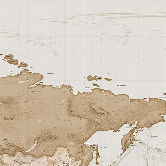 Komar | Vlies Fototapete | Earth Map  | Größe 350 x 250 cm