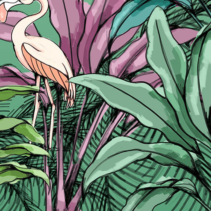 Komar | Vlies Fototapete | Jungle Flamingo | Größe 100 x 280 cm