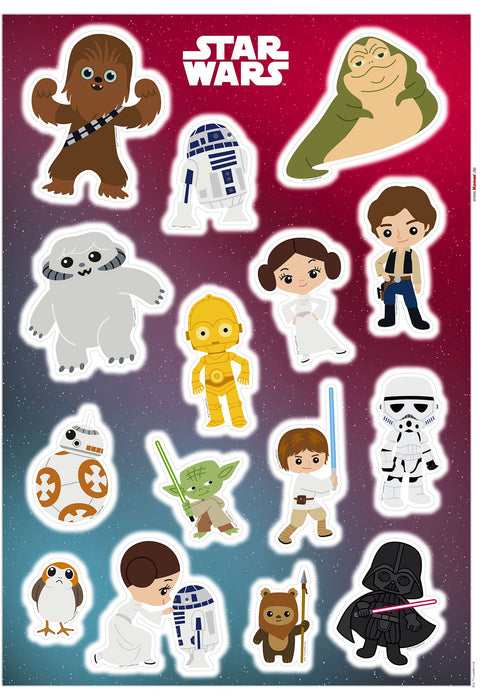 Wandtattoo | Star Wars Little Heroes  | Größe 50 x 70 cm