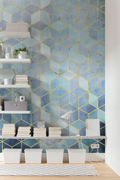 Vlies Fototapete | Mosaik Azzuro | Größe 200 x 250 cm