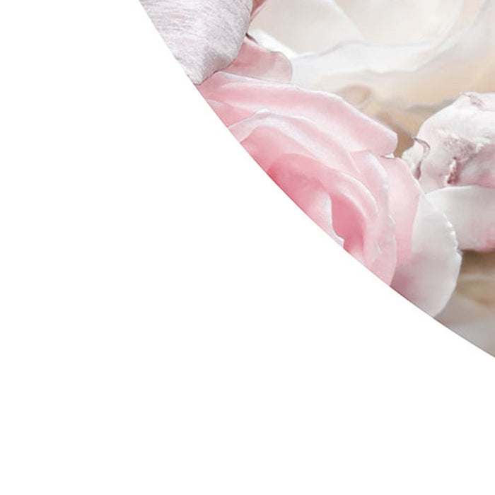 Selbstklebende Vlies Fototapete/Wandtattoo | Pink and Cream Roses | Größe 125 x 125 cm