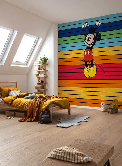 Vlies Fototapete | Mickey Magic Rainbow | Größe 300 x 250 cm