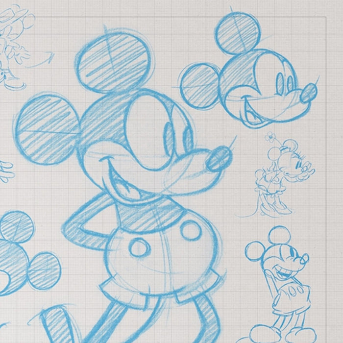 Vlies Fototapete | Mickey Sketches | Größe 400 x 250 cm